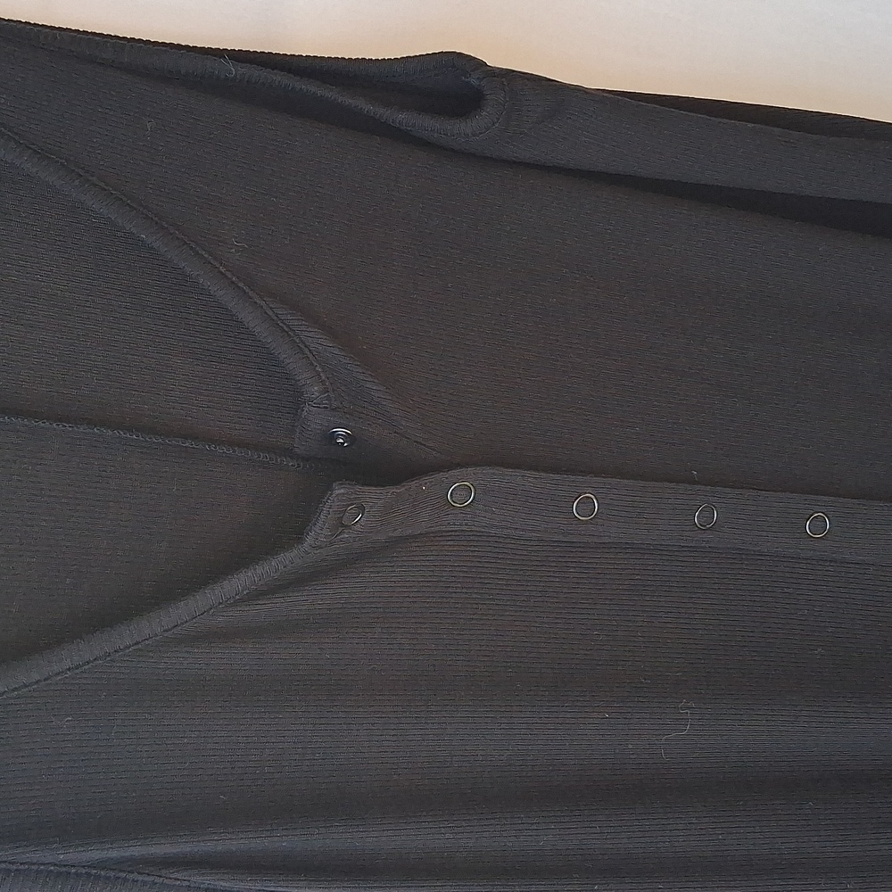 Quince Tencel Rib Maternity & Nursing Jumpsuit Black S - Picture 5 of 9
